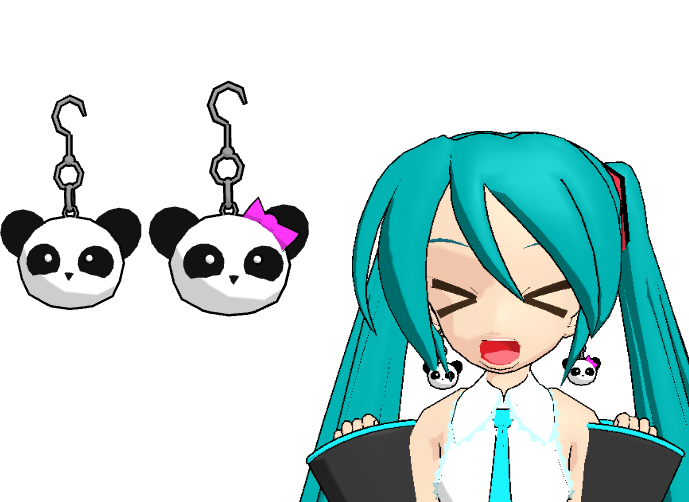 mmd-PANDA EARRINGS :D