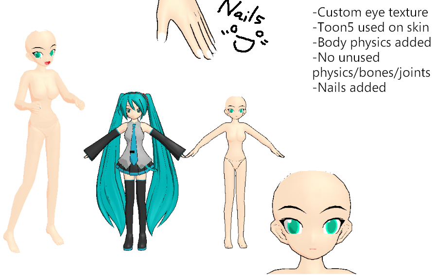 MMD-Animasa Miku v1 Base DL