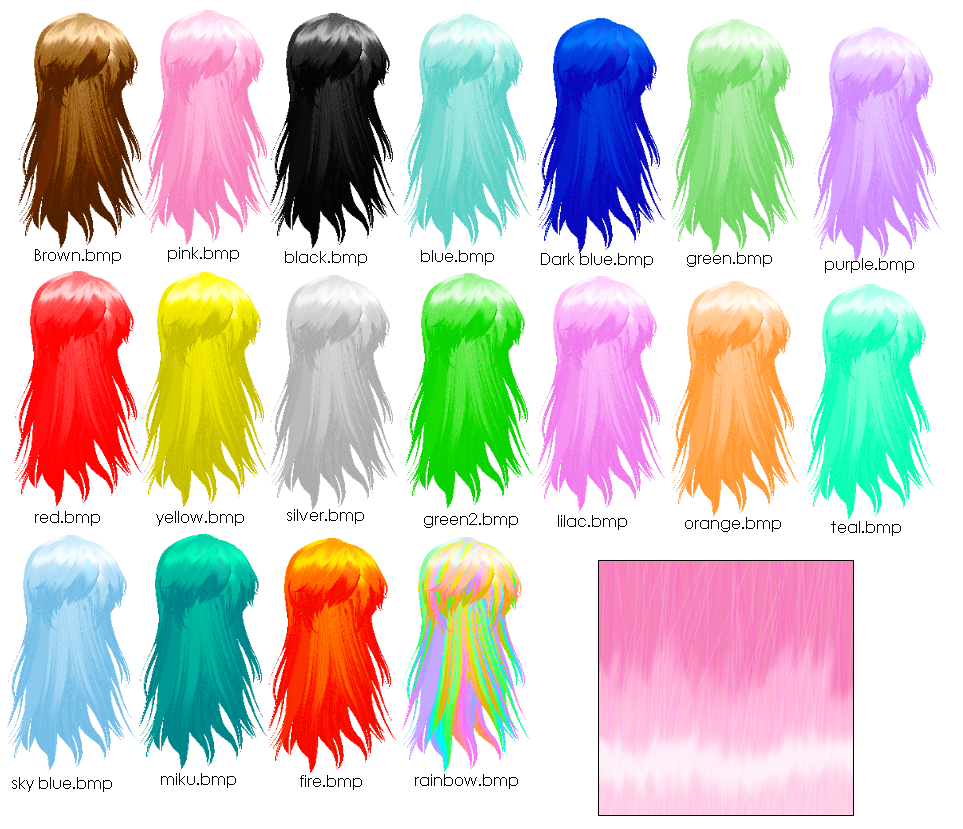 MMD-Custom Hair Textures DL by Shioku-990 on DeviantArt