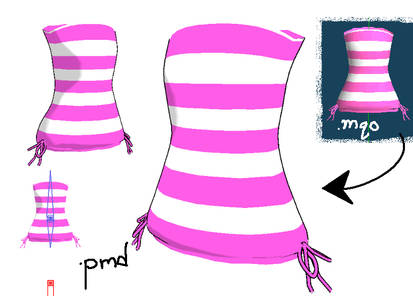 Strapless striped top Download