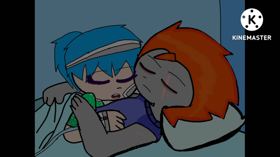 Alphabet Lore SM AU) N crying while hugging F by SparkyAnimate1205