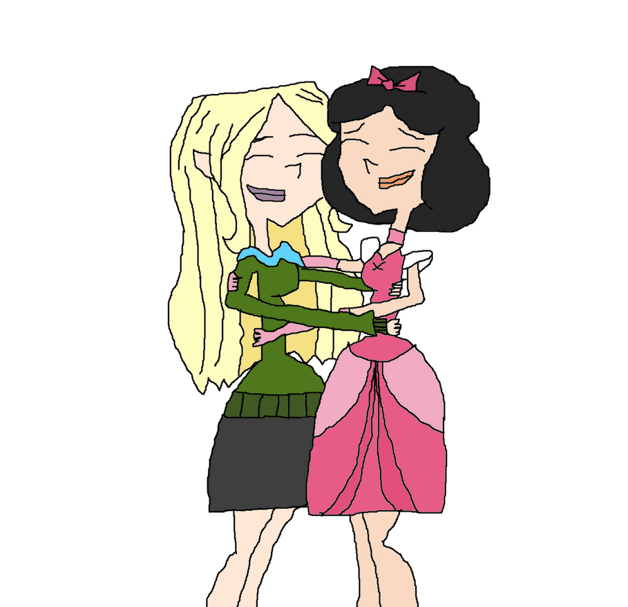 Dawn and Ella hugging Colored by TDElla4ever on DeviantArt