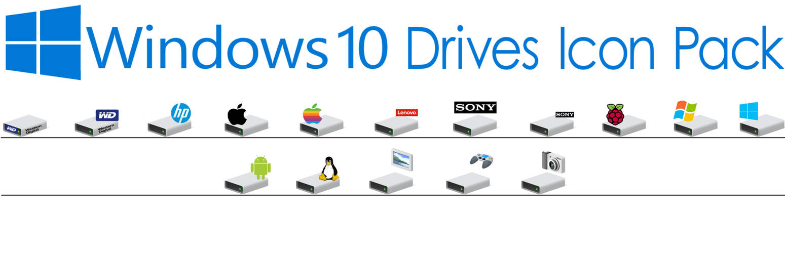 Windows 10 drives icon by grzesiucichy on DeviantArt