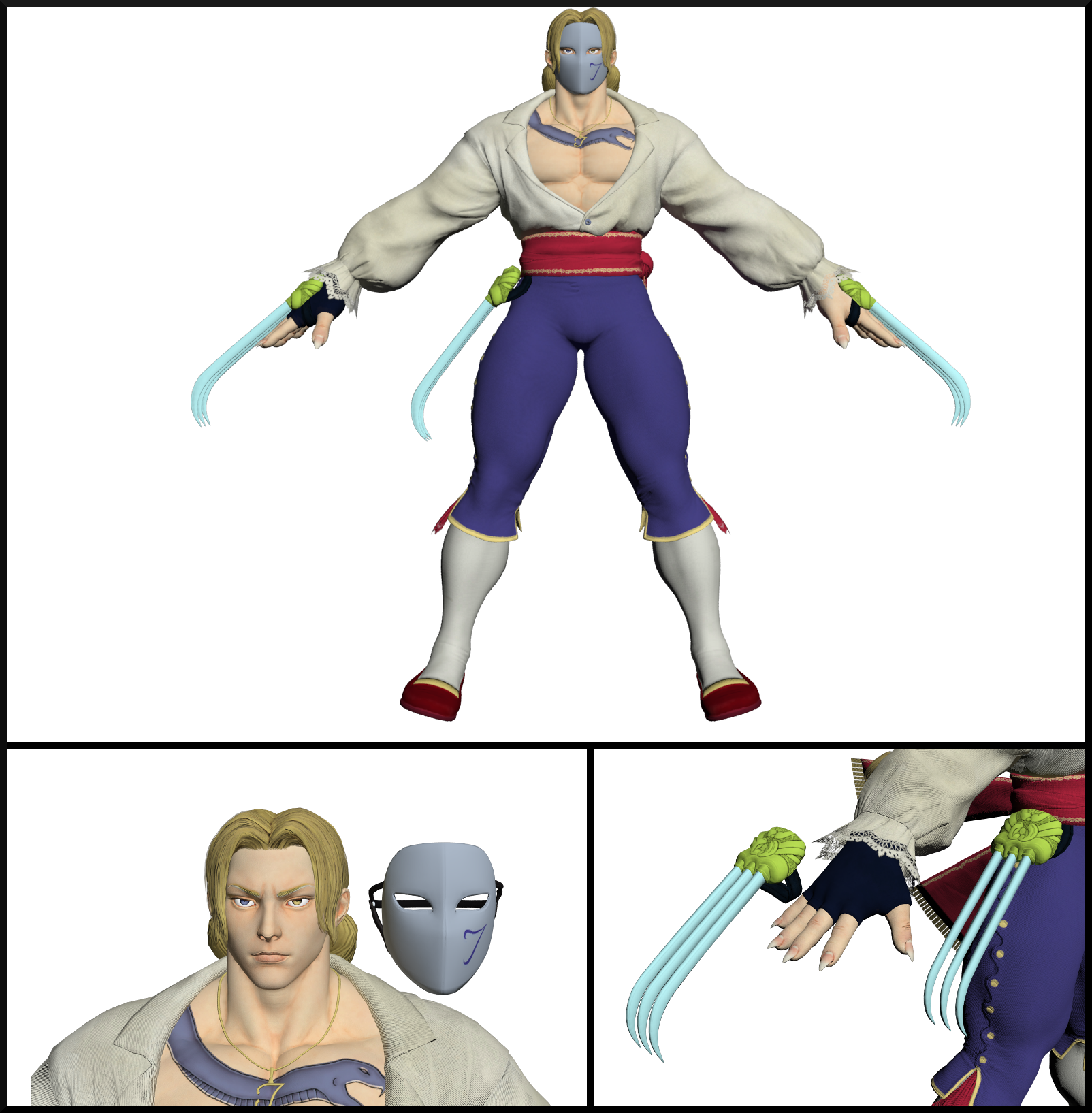 Vega - Street Fighter character 3d model - CadNav