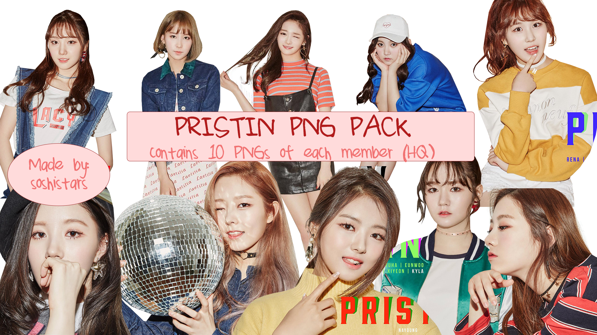 PRISTIN PNG PACK Pledis Girlz by soshistars