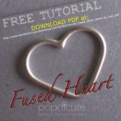 Tutorial Fused Silver Heart by popnicute