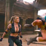 Commission - Round One: Lara Croft vs Sonya Blade