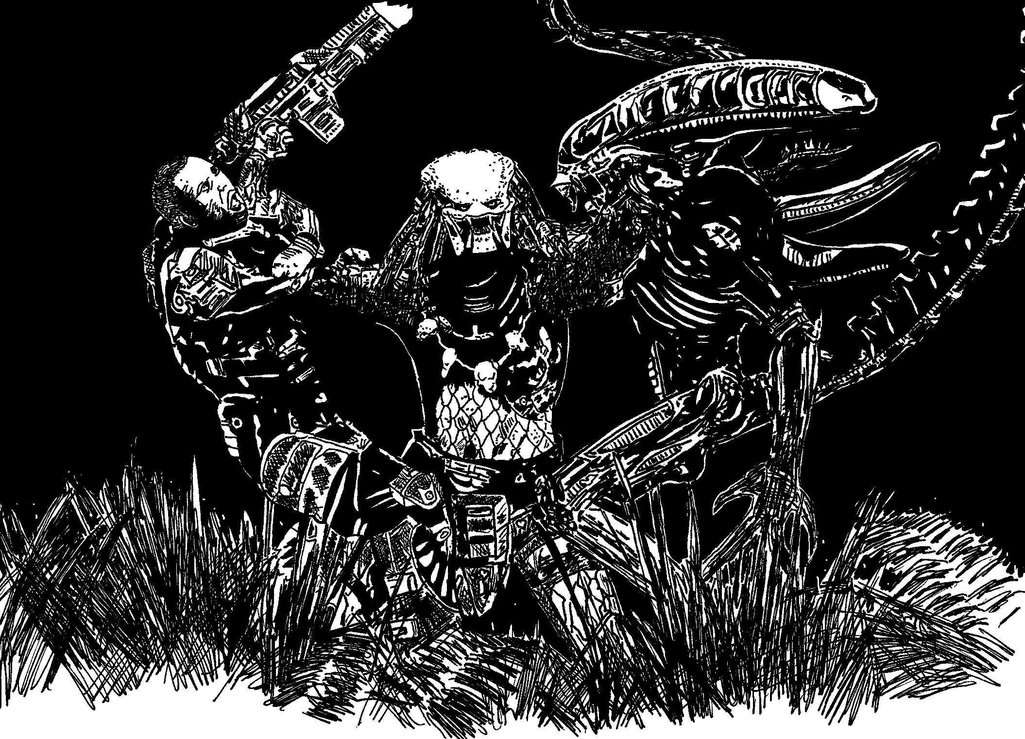 Alien vs predator by ladyjart on deviantart