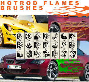 hotrod flames brushes