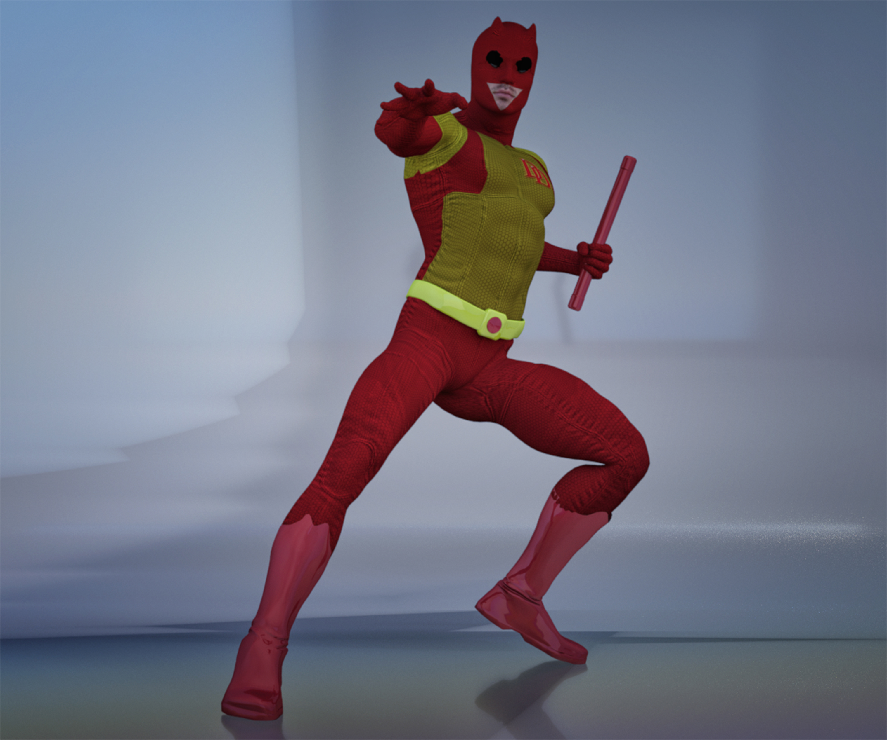 Daredevil classic costume 2nd skin textures for M4