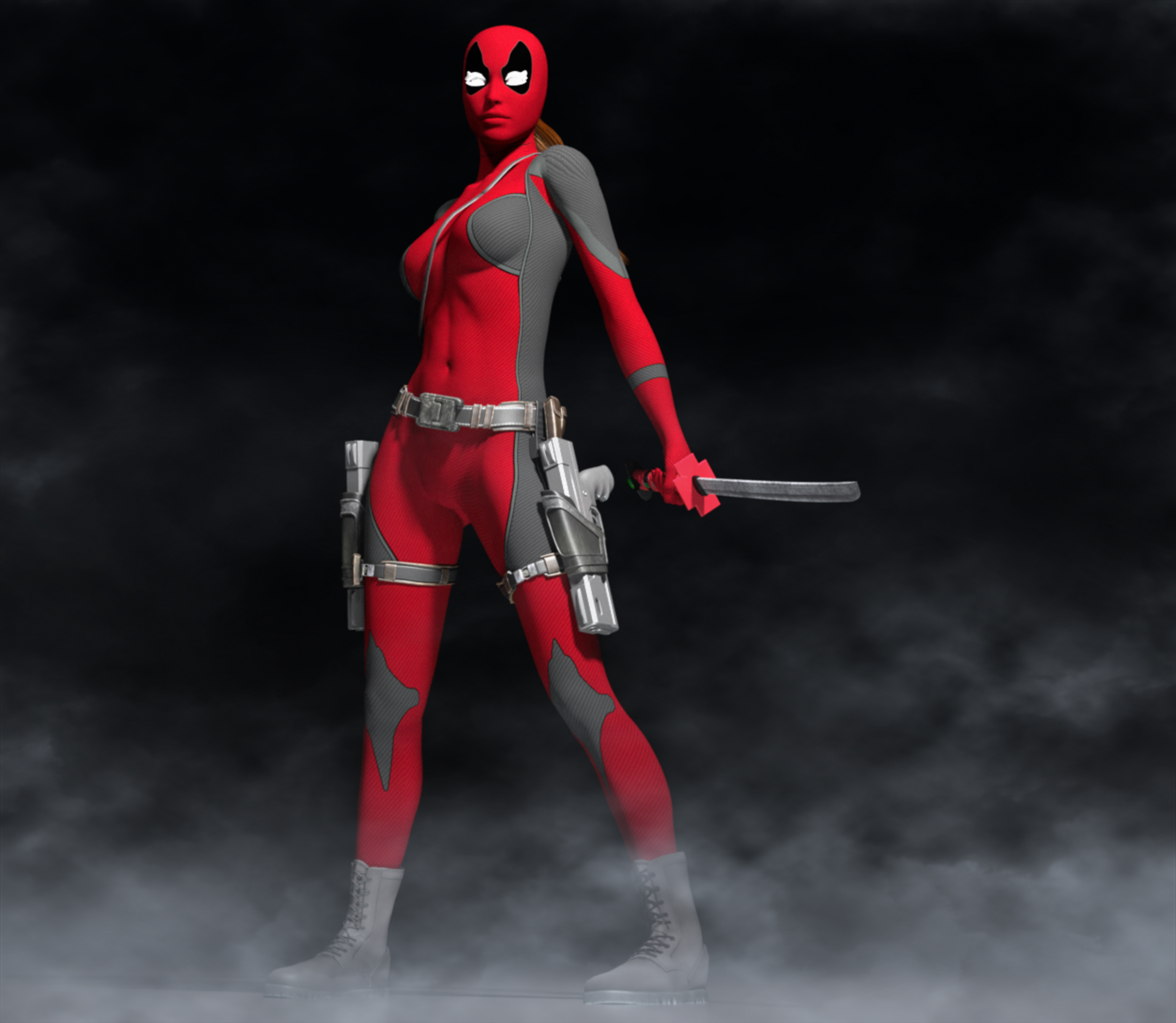 Lady Deadpool 2nd skin textures 4 V4 by hiram67 on DeviantArt