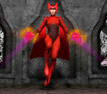 Scarlet Witch textures for V4 daz3d bodysuit