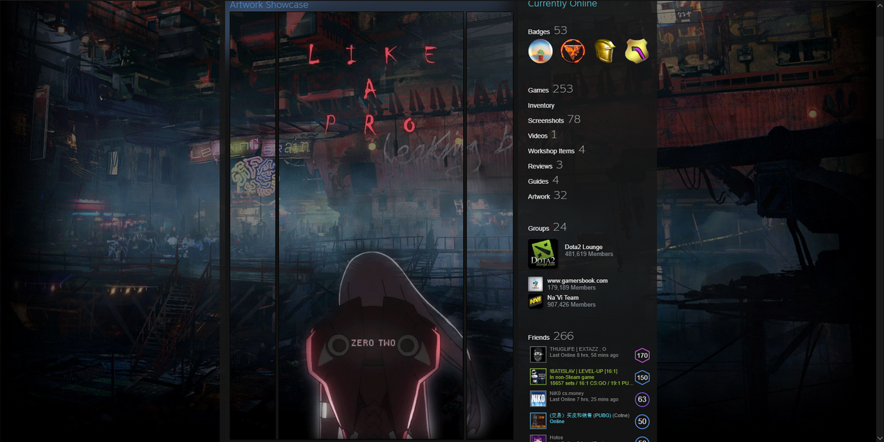 Zero Two - Steam Artwork Profile (animated) by mahaka11 on ...
