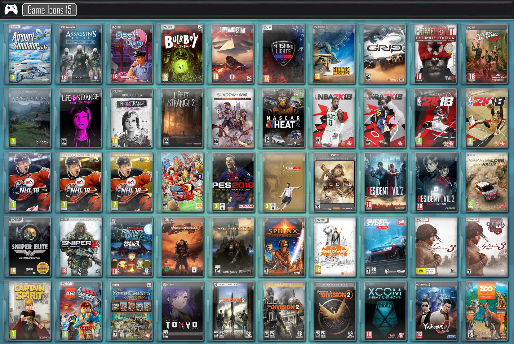 50 PNG files - Game Icons 15 by filipelocco on DeviantArt