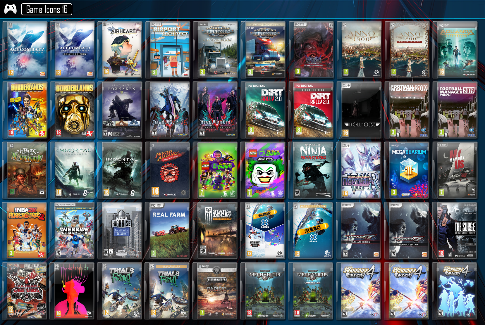 50 PNG files - Game Icons 16 by filipelocco on DeviantArt