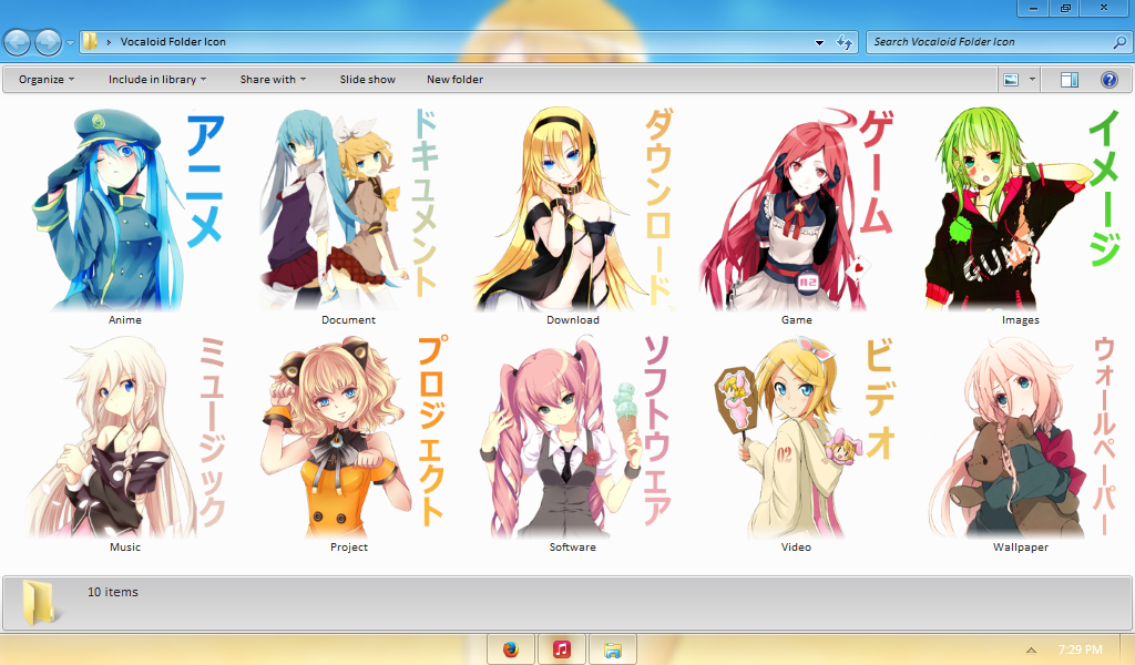 Vocaloid Folder Icon Pack