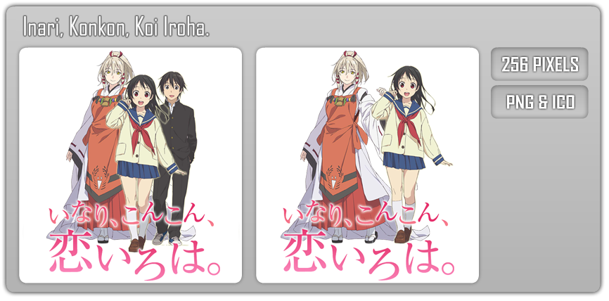 Inari, Konkon, Koi Iroha - Anime Folder Icon