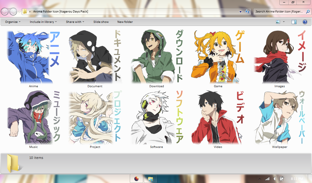 Anime Icons For Windows 7