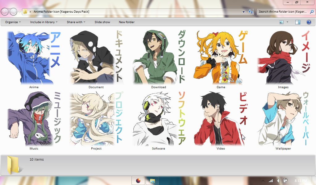 Wallpaper Anime Folder Icon Kagerou Days Pack By Aven 23 On Deviantart Desktop Wallpaper Free
