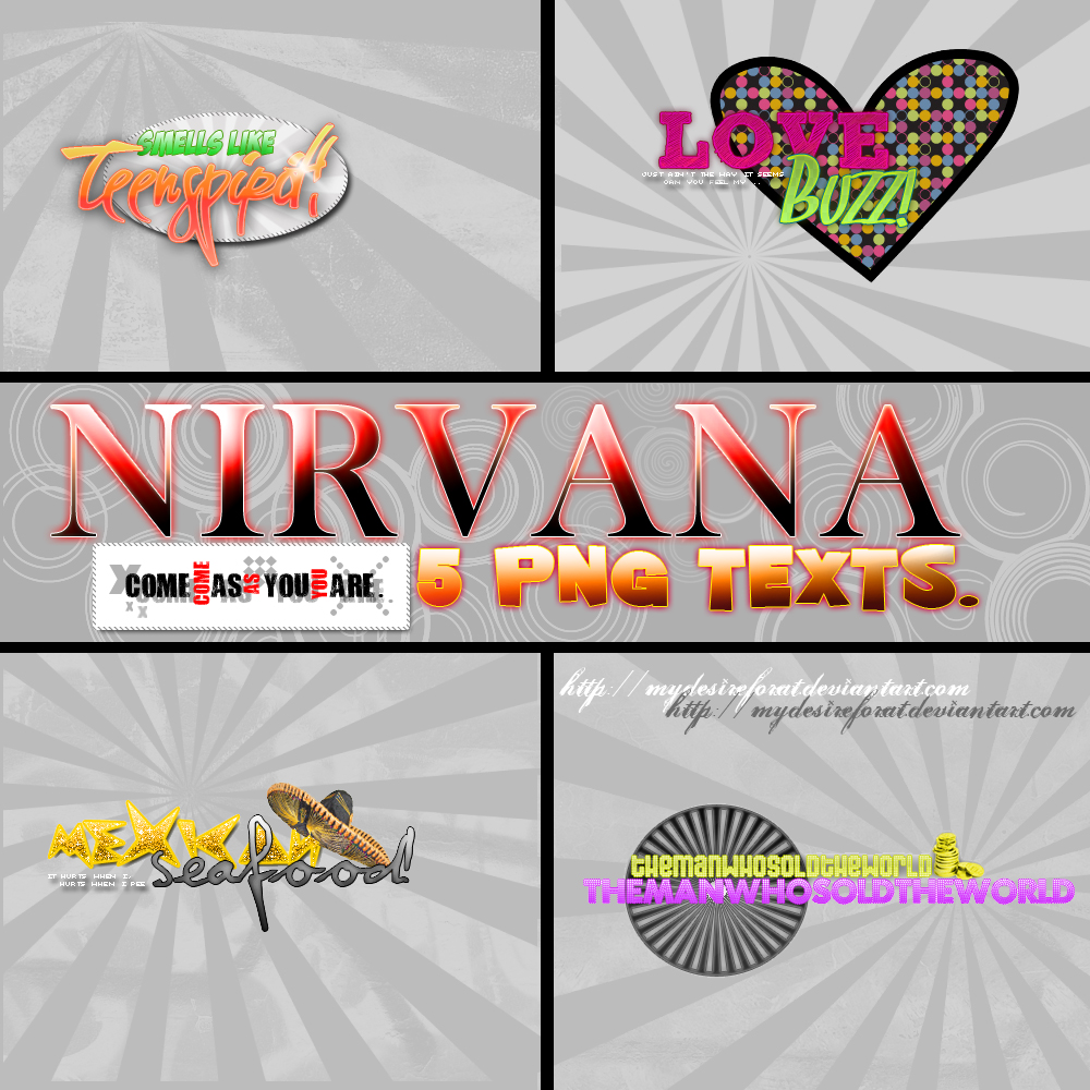 Nirvana PNG's Text