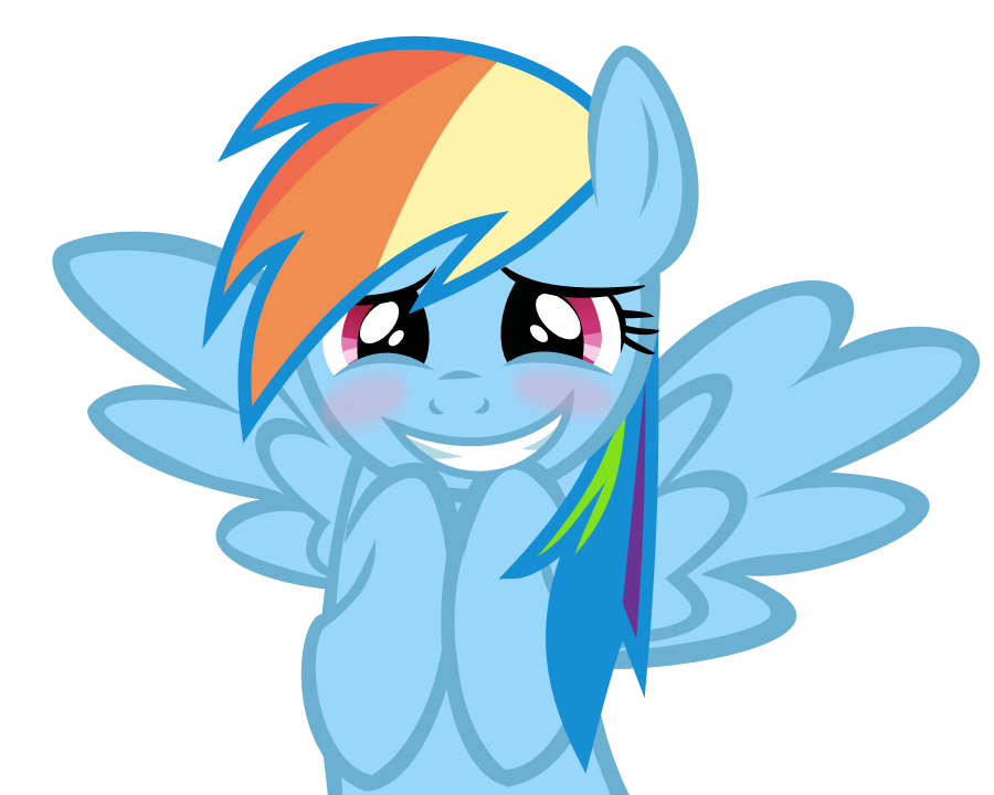 Rainbow Dash Blushing Smile by flutterbases on DeviantArt