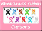 Awareness ribbon cursors