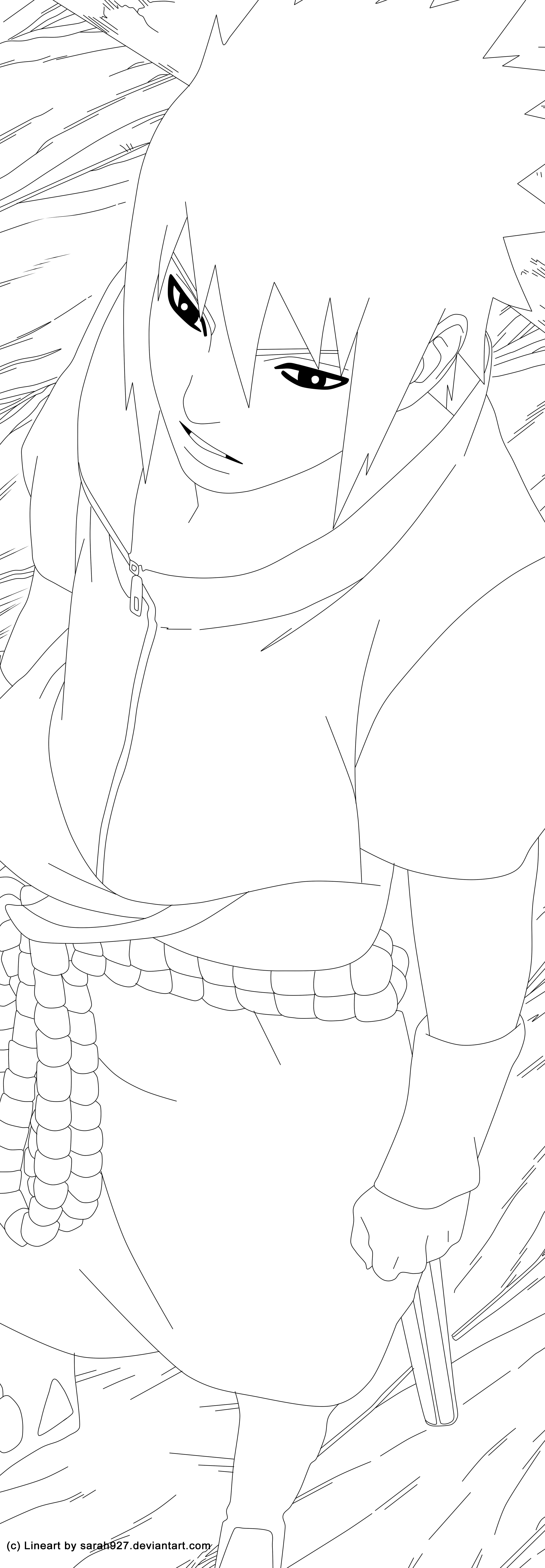 Lineart Sasuke Uchiha