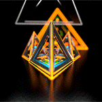 Glowing Pyramids | Animation | HD