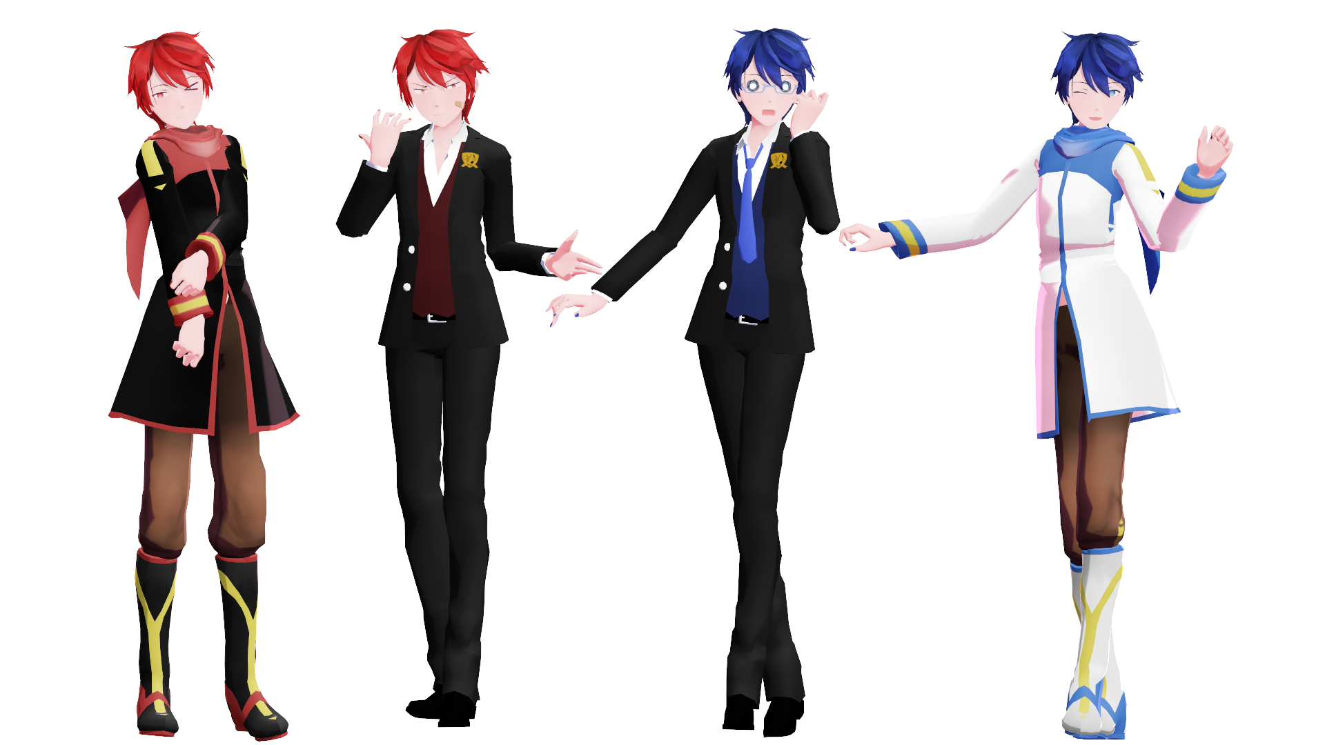 Sour Kaito and Akaito + DL.