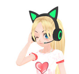 (MMD) Cat Ear Headphones (Free DL) by EmeraldTechnopath