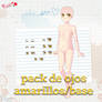 Pack De Ojos Amarillos Y Base