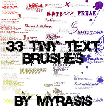 Тини текст. Тини тексте. Brush за текстом. Кисть для текста. Text Brush poster.