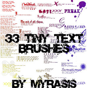 33 Tiny Text Brushes