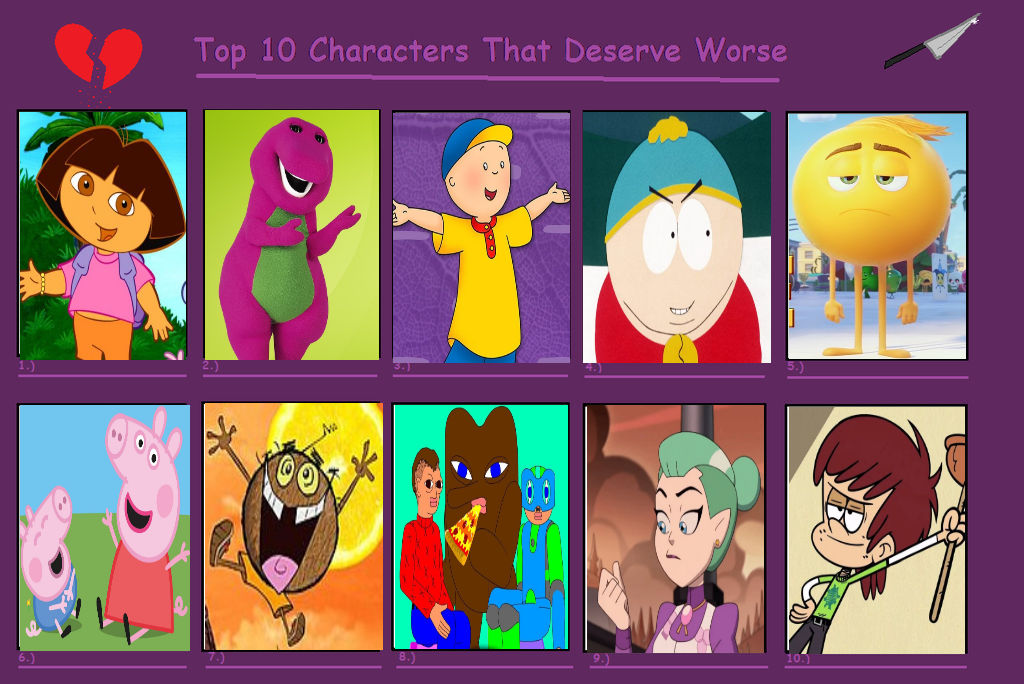 Top 10 Characters That Deserve Worse 2 by Solosergiohd1 on DeviantArt