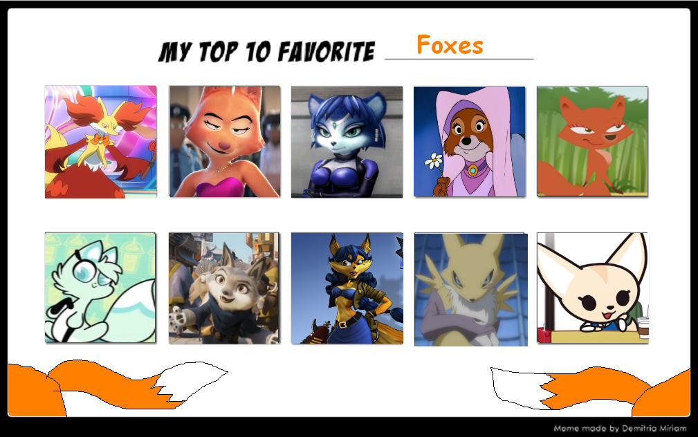 My Top 10 Favorite Foxes by Solosergiohd1 on DeviantArt