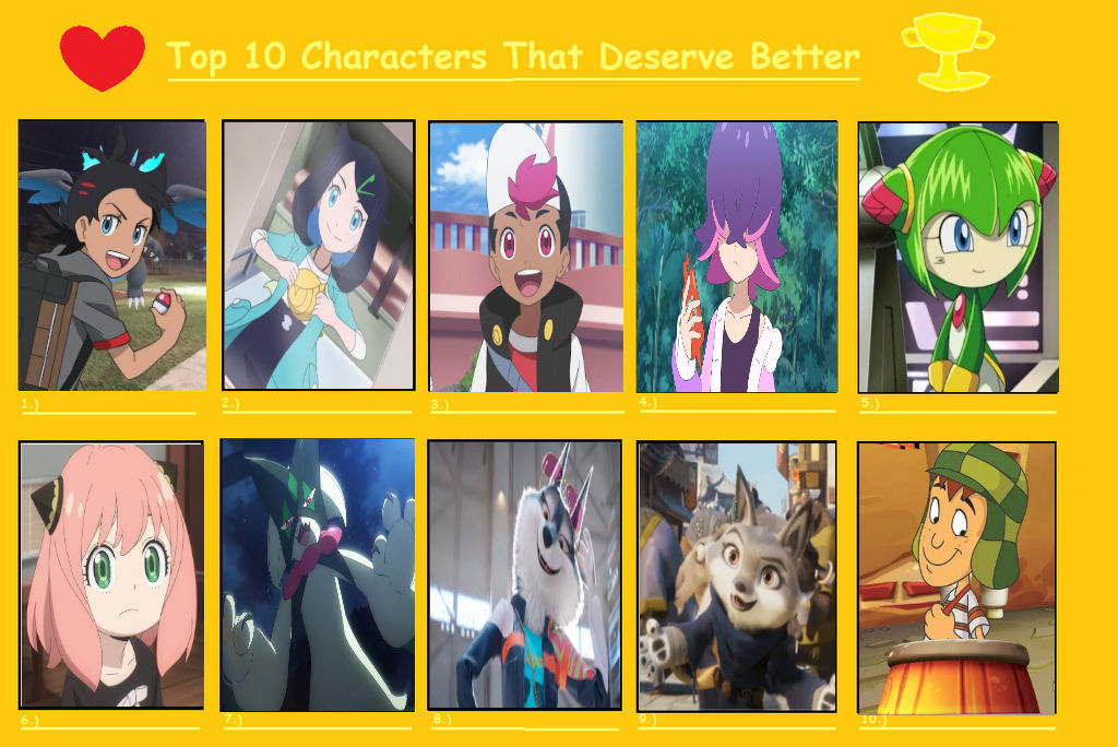 Top 10 Characters That Deserve Better 2 by Solosergiohd1 on DeviantArt