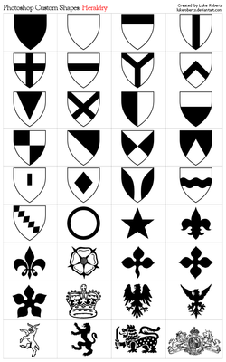 Photoshop Shapes: Heraldry