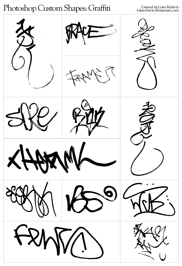 Photoshop Shapes: Graffiti