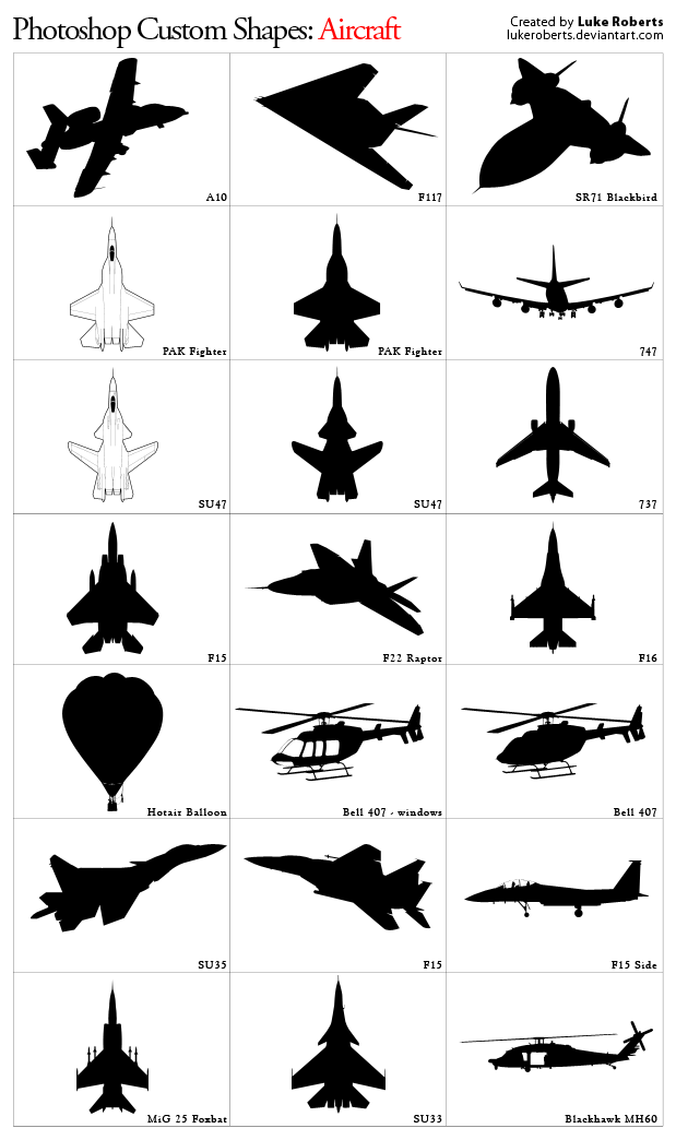 Custom Shapes: Aircraft by lukeroberts