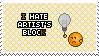 Hate Artist's Block Stamp by fear-the-brilliance