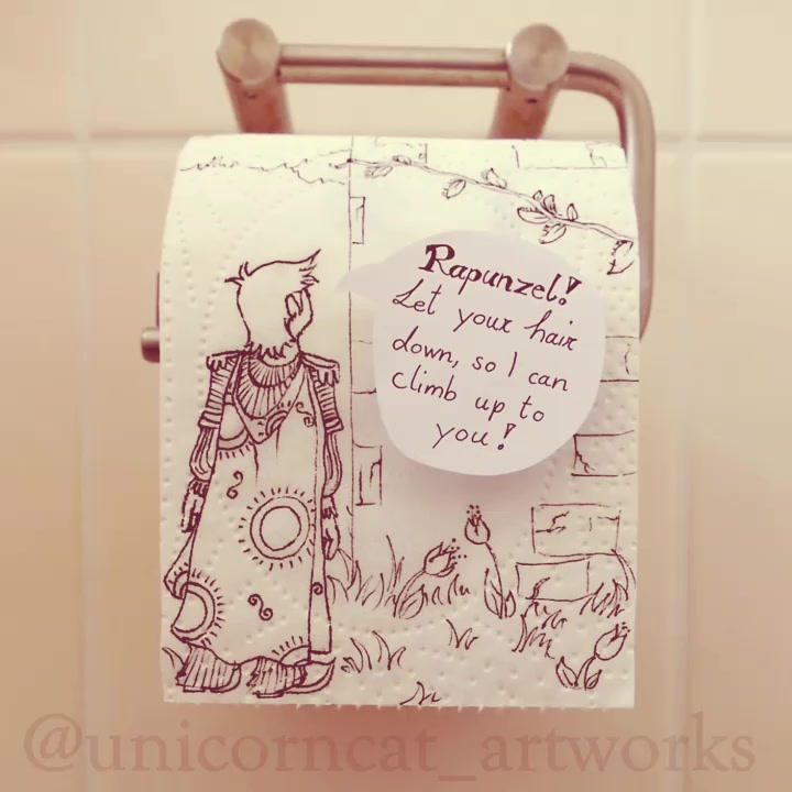Rapunzel! Toilet paper movie by UnicornCat on DeviantArt