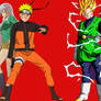 Naruto and Moka VS. Gohan and Erza