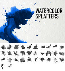 Watercolor Splatters by pstutorialsws