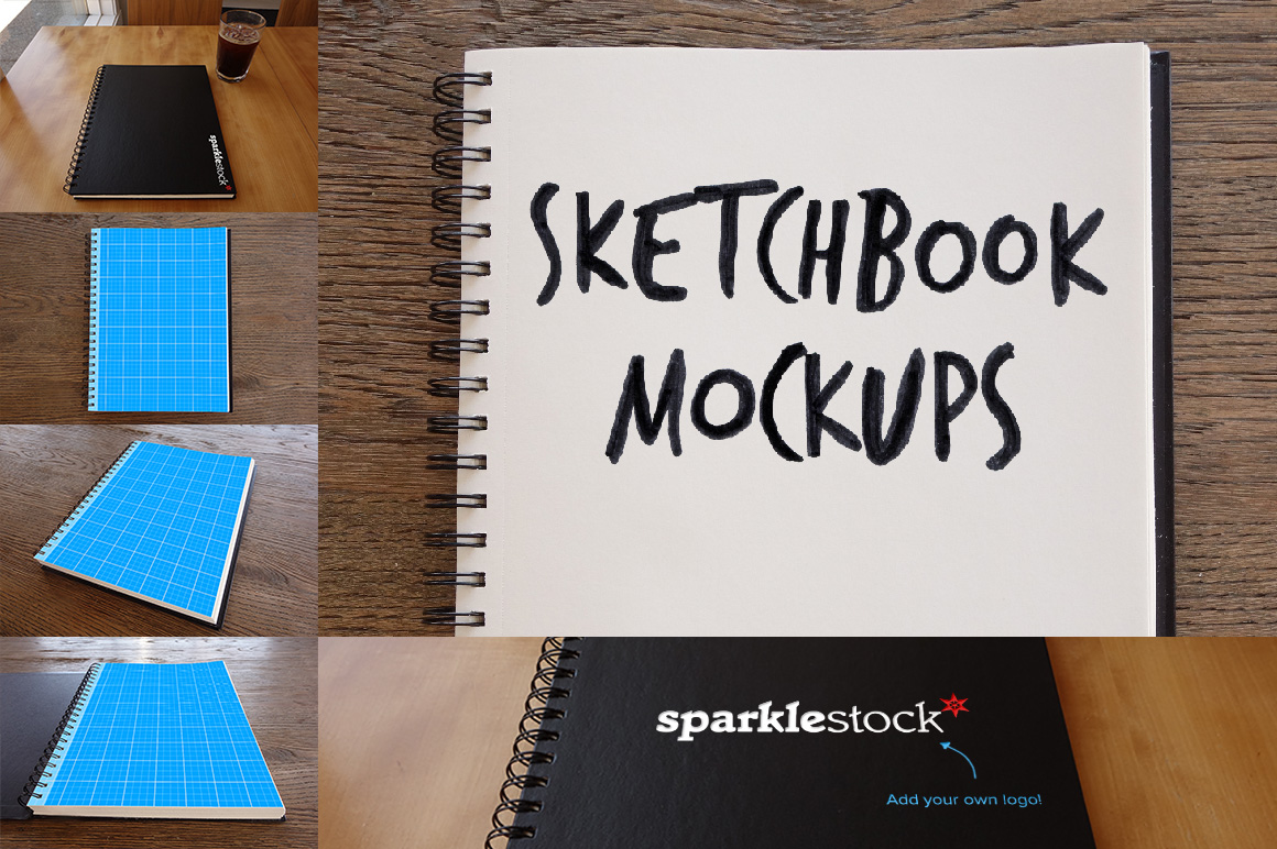 Photorealistic Sketchbook Mockups