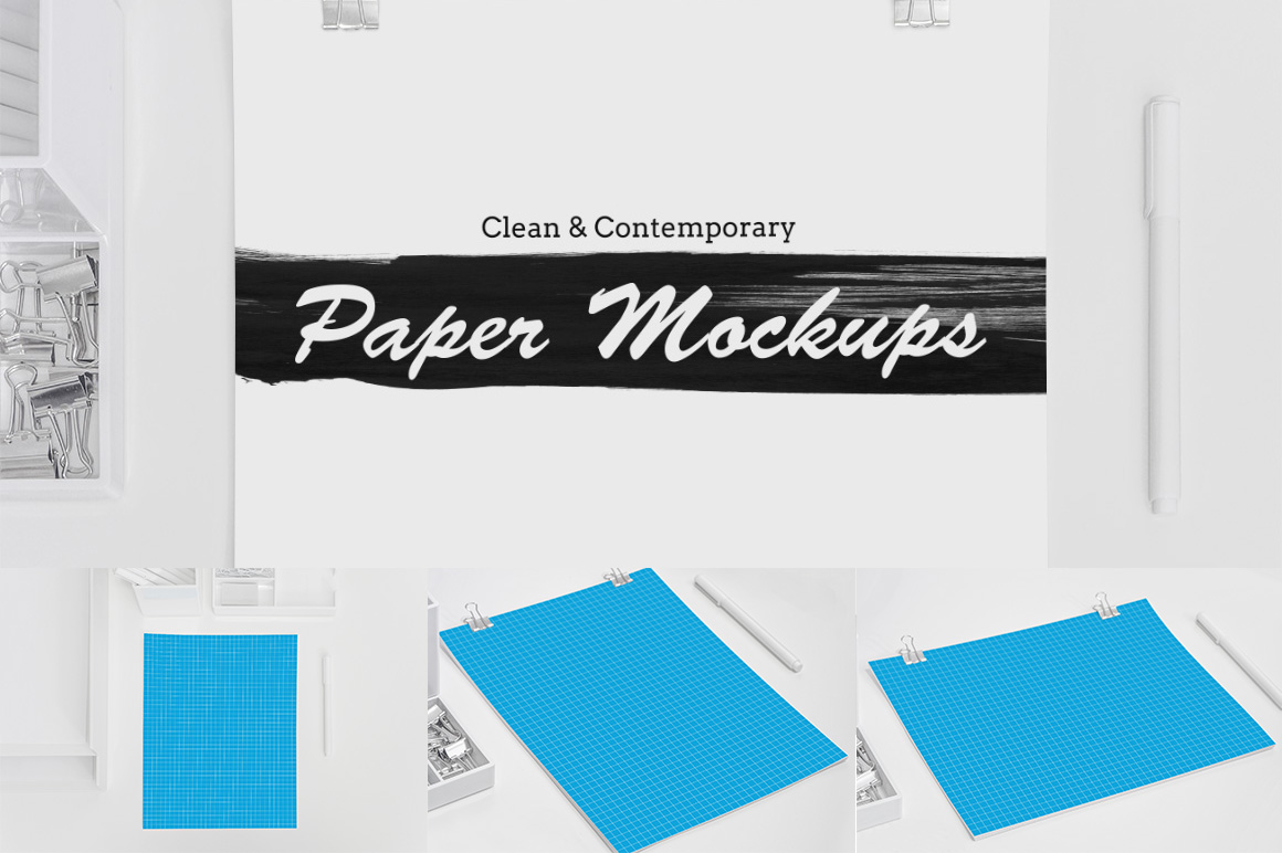 Clean and Contemporary Paper Mockups