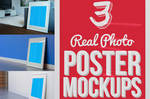 3 Real Photo Poster Mockups by pstutorialsws