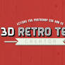 3D Retro Text Creator Photoshop Actions