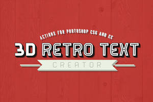 3D Retro Text Creator Photoshop Actions