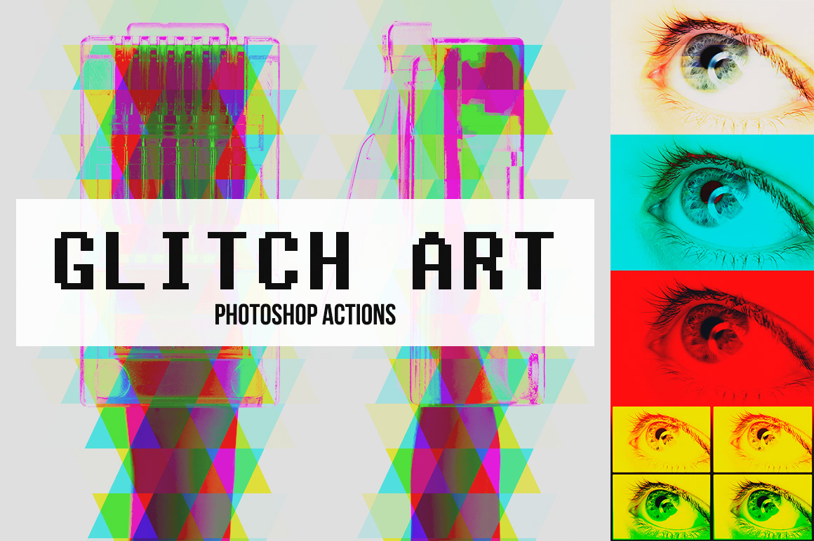 Abstract Glitch Art Photoshop Actions