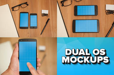 iPhone 5s and Nexus 5 Dual OS PSD Mockups by pstutorialsws